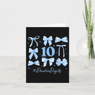 Double Digits Birthday Girl 10th Birthday Coquette Card