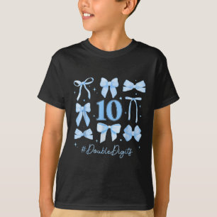 Double Digits Birthday Girl 10th Birthday Coquette T-Shirt