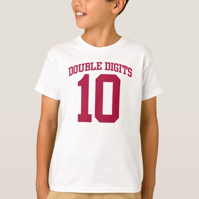 DOUBLE Digits VARSITY #10 BIRTHDAY Tee (Front)