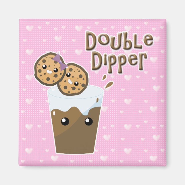 Double Dipper Cookies N Milk Magnet (Front)