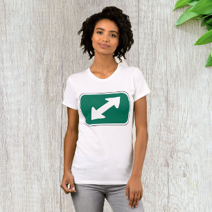 Double Direction Arrows Womens T-Shirt