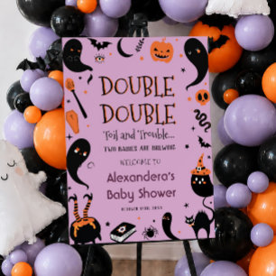 Double Double Halloween Baby Shower Twin Welcome Foam Board