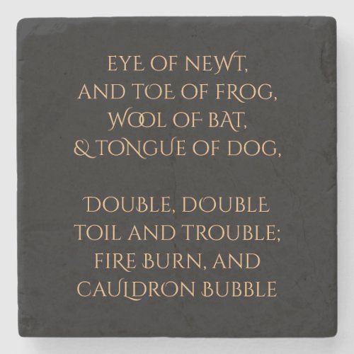 Double Double Toil and Trouble Stone Coaster