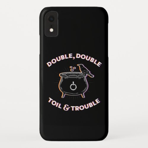 Double Double Toil  Trouble Phone Case  Purple