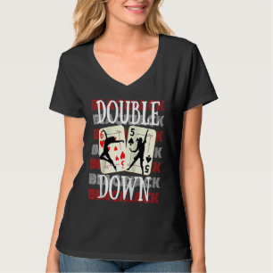Double Down 21 Casino Gambling Blackjack Raglan Ba T-Shirt