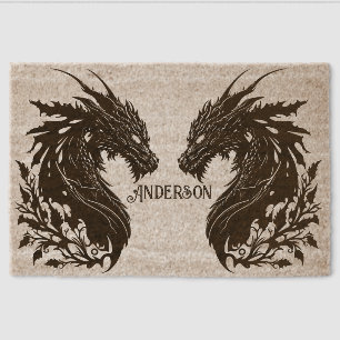 Double Dragon Fiber Doormat