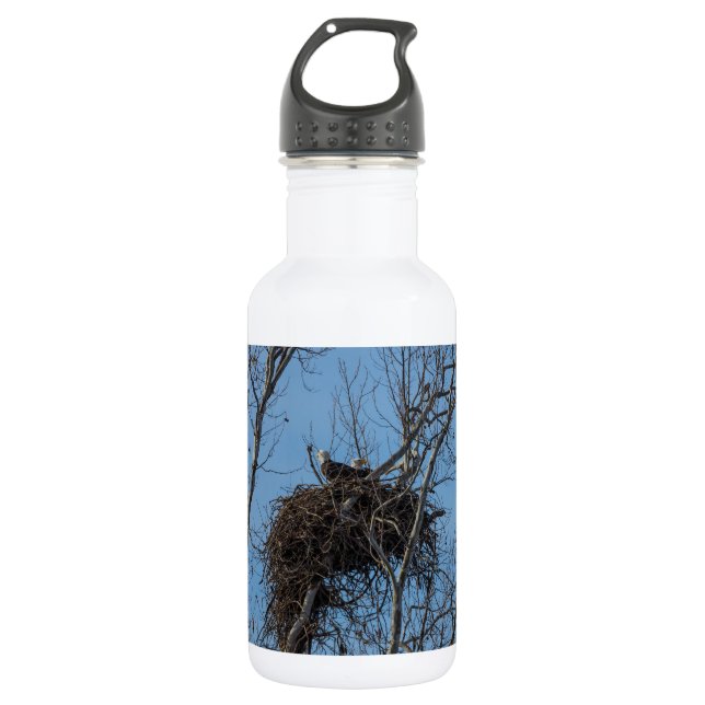 Double Eagle Trouble Stainless Steel Water Bottle (Front)