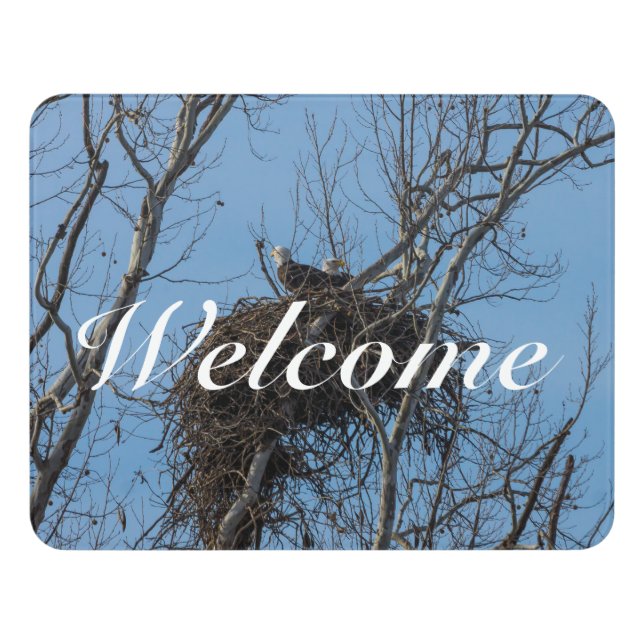 Double Eagle Trouble Welcome Door Sign (Contemporary Front)