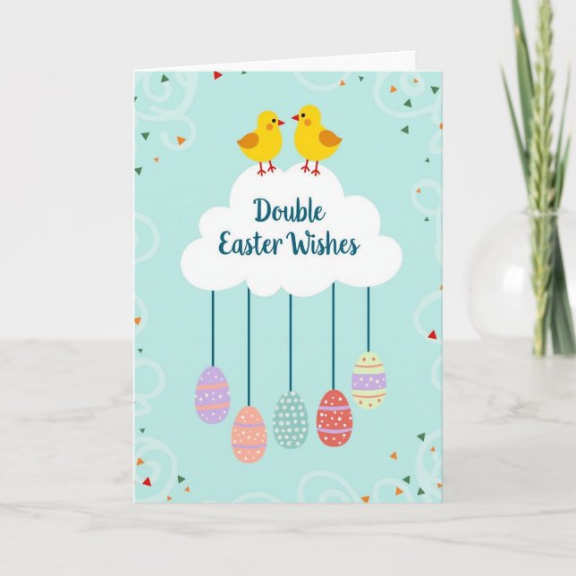 Double Easter Wishes Card (Front)