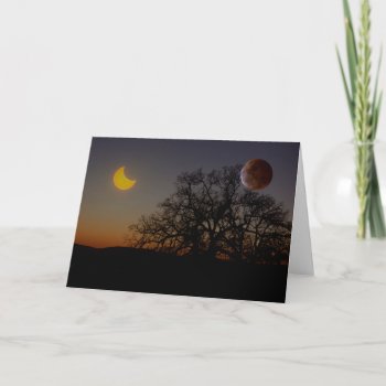 Double Eclipse Blank Greeting Card by AeshnidaeAesthetics at Zazzle
