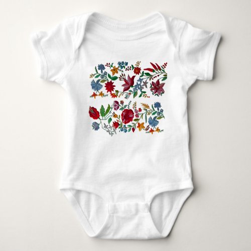 Double Embroidery Folk Art Embroidery Baby Bodysuit