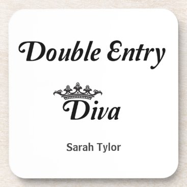Double Entry Diva Beverage Coaster