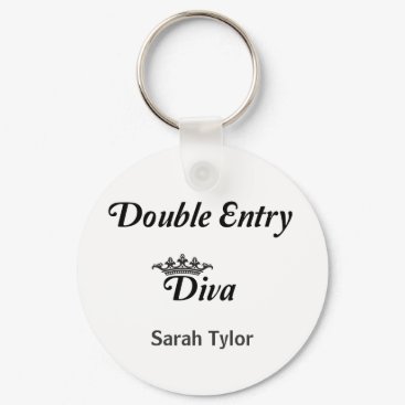 Double Entry Diva Keychain
