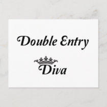 Double Entry Diva Postcard