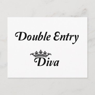 Double Entry Diva Postcard