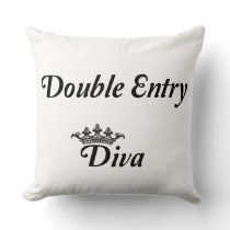 Double Entry Diva Throw Pillow