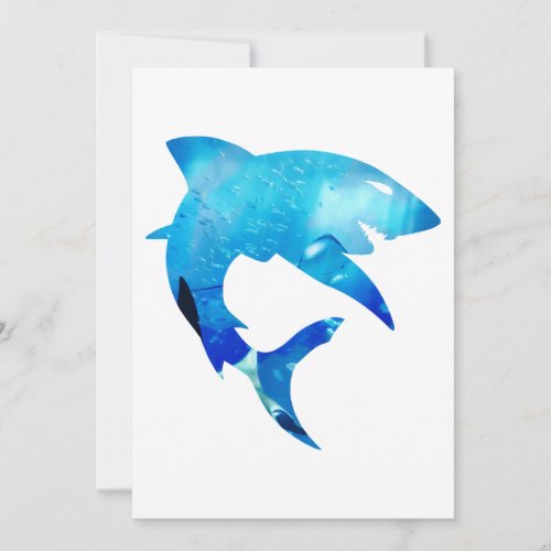 Double Exposure Animals Shark Aquarium Gift Idea Save The Date