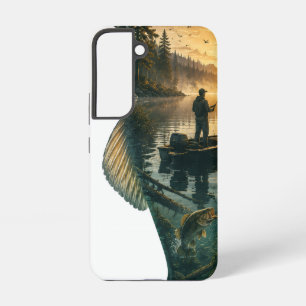 Double Exposure Bass Fishing Samsung Galaxy S22 Case