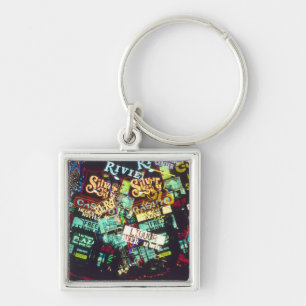 Double exposure, casino signs, Las Vegas, Keychain