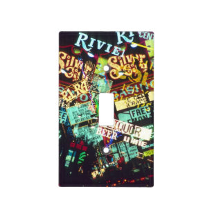 Double exposure, casino signs, Las Vegas, Light Switch Cover