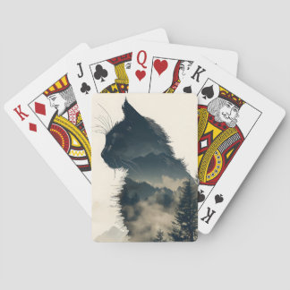 Double Exposure Cat Playing Cards