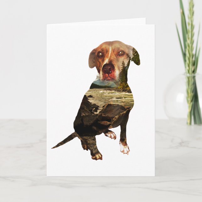double exposure dog card (Front)