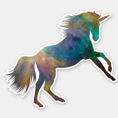 Double Exposure Galaxy Unicorn Nebula Stars Sticker