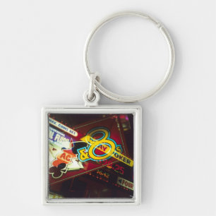 Double exposure, interior Casino, Las Vegas, Keychain