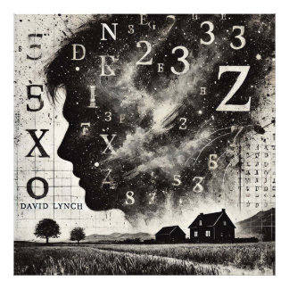 Double Exposure Numbers David Lynch-Inspired Photo Print