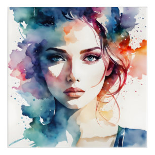 Double exposure woman art