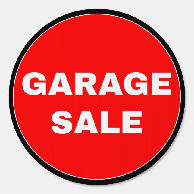 (Double Face) Simple Garage Sale Sign (Front)
