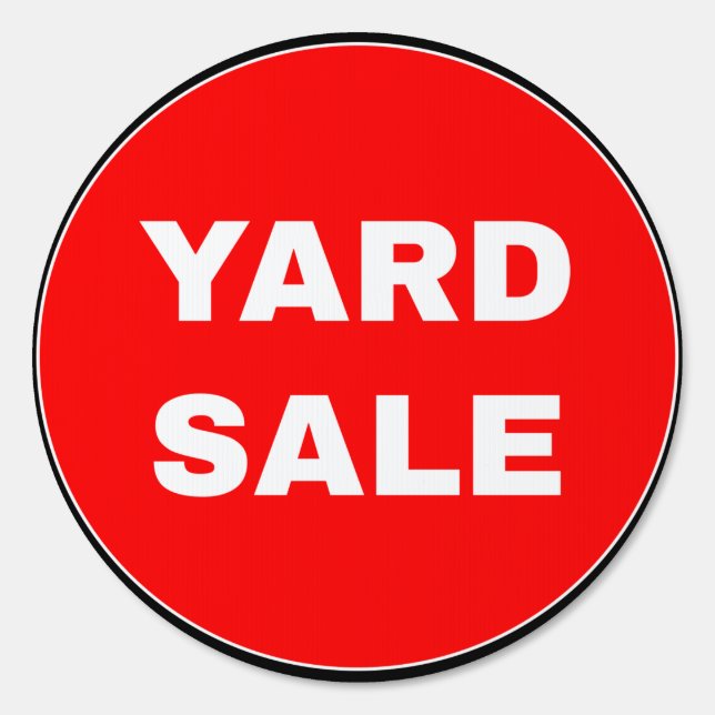 (Double Face) Simple Yard Sale Sign  (Front)