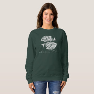 Double Fish, Mimbres Pottery Design T-Shirt Sweats Sweatshirt