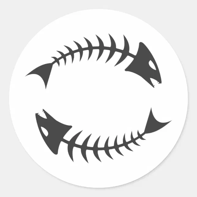 Double Fishbone Fischgräte Classic Round Sticker | Zazzle