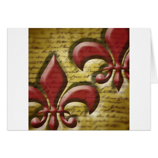 Double Fleur de Lis Cards (Front Horizontal)