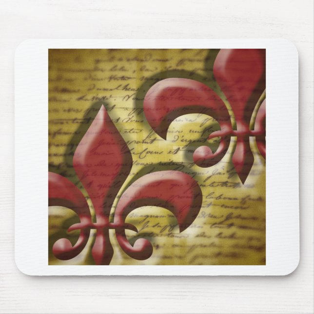 Double Fleur de Lis Mouse Pad (Front)