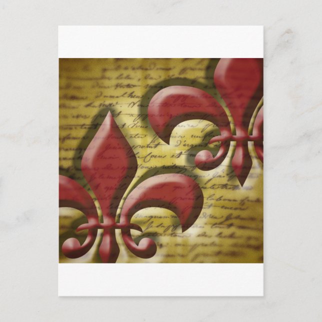 Double Fleur de Lis Postcard (Front)
