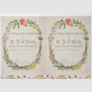 Double Floral Wreath Decoupage Tissue Paper