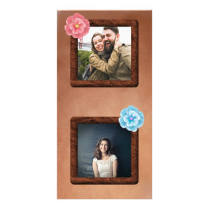 Double Frame Warm Colors Photo Card