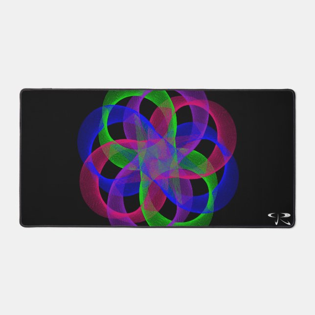 Double Geometric Loop Mesh Gaming Mouse Pad (Front)