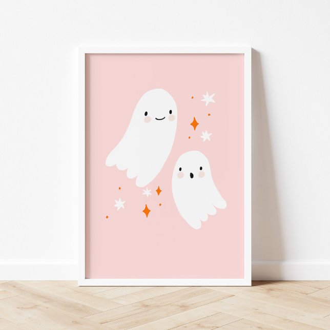 Double Ghost Pink Halloween Poster (Creator Uploaded)