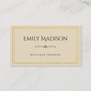Double Gold Borders / Elegant Element / Variation Business Card