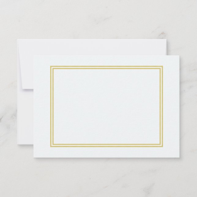 Double Gold Metallic Border on Bubbly White (Front)