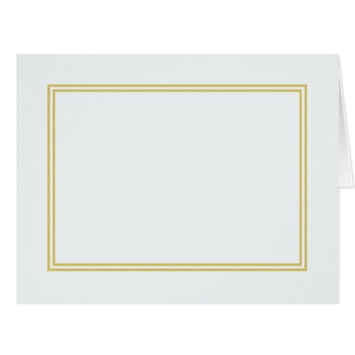 Double Gold Metallic Border on Bubbly White Card | Zazzle