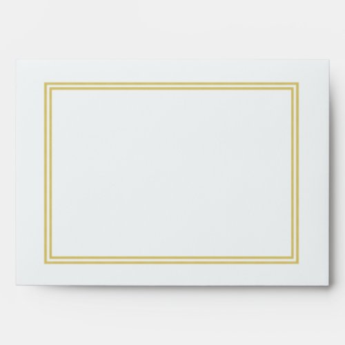 Double Gold Metallic Border on Bubbly White Envelope