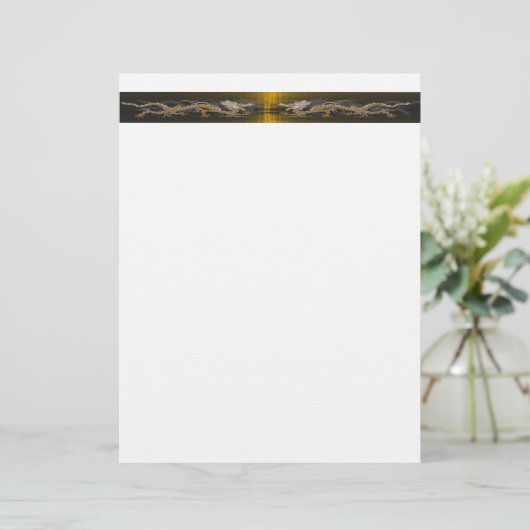 Double Golden Dragons Letterhead (Standing Front)