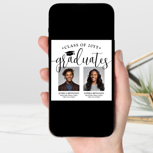 Double Graduation 2 Graduates and 4 Photos Joint Announcement (Front Digital)