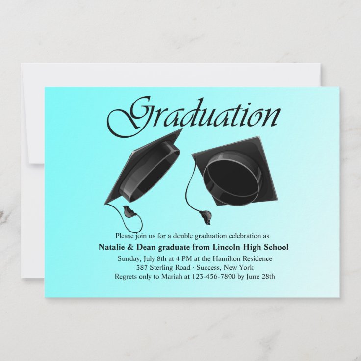 Double Graduation Invitation | Zazzle