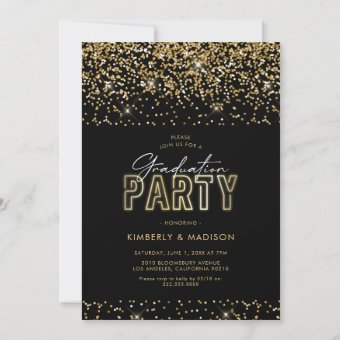 Double Graduation Party Invitation | Zazzle