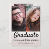 Double Graduation Party Invitations (Front/Back)